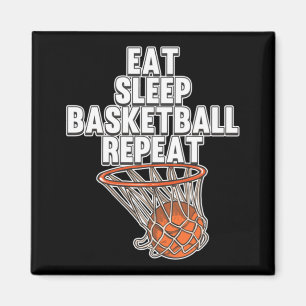 Fun Eat Sleep Basketball Herhaal Sportcoach Playe Magneet