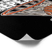 Fun Eat Sleep Basketball Herhaal Sportcoach Playe Poster (Hoek)