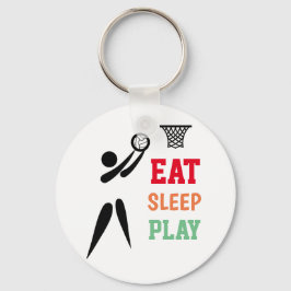 Fun Eat Sleep Play Netball Keyring Sleutelhanger