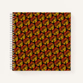 Fun Eat Sleep Run Herhaal Sunset Pattern Square Notitieboek (Voorkant)
