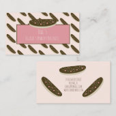 Fun Eclair Donuts Hearts Pink Bakery Visitekaartje (Voorkant / Achterkant)