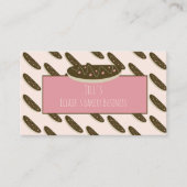 Fun Eclair Donuts Hearts Pink Bakery Visitekaartje (Voorkant)