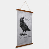 Fun Edgar Allan Poe Quote Raven Passive Aggressive Hangend Wandkleed (Gebogen)