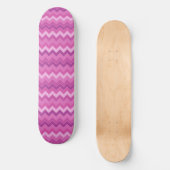 Fun Edgy Pink Zig Zag Persoonlijk Skateboard (Voorkant)