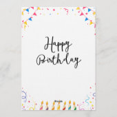 Fun & Editable Birthday Invitation – Custom Party  Kaart (Achterkant)
