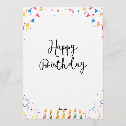 Fun & Editable Birthday Invitation – Custom Party  Kaart (Achterkant)