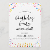 Fun & Editable Birthday Invitation – Custom Party  Kaart (Voorkant)