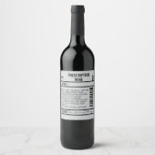 FUN editable grey Wine Labels for WINE Wijn Etiket (Voorkant)