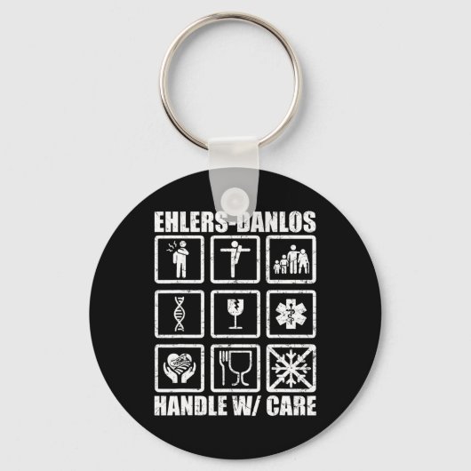 Fun Ehlers Danlos Syndrome Awareness Gift Mannen V Sleutelhanger (Voorkant)