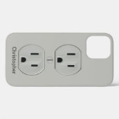 Fun Electrical Wall Plug - Gepersonaliseerd Case-Mate iPhone Case (Achterkant (horizontaal))
