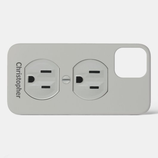 Fun Electrical Wall Plug - Gepersonaliseerd Case-Mate iPhone Case (Achterkant (horizontaal))