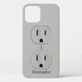 Fun Electrical Wall Plug - Gepersonaliseerd Case-Mate iPhone Case (Achterkant)