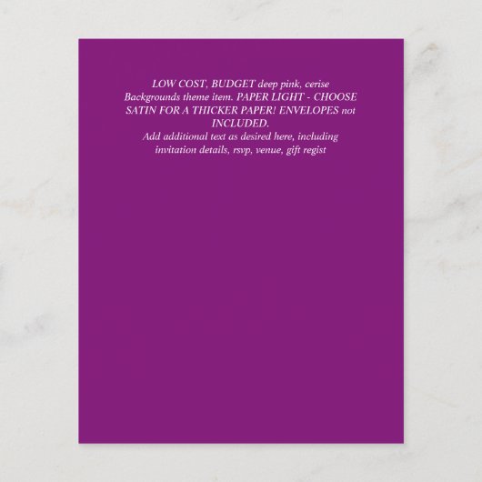 Fun Elegant, Glittery BUDGET Vrijgezellenfeest Flyer (Achterkant)