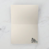 Fun Elephant Afstuderen Typografisch Kaart (Binnen)