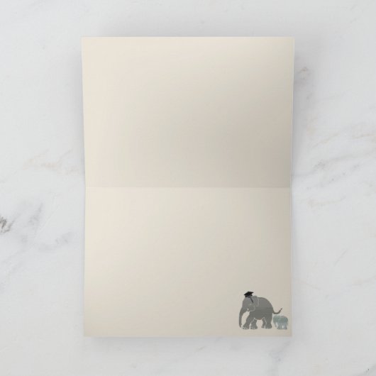  Fun Elephant Afstuderen Typografisch Kaart (Binnen)