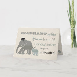 Fun Elephant Afstuderen Typografisch Kaart