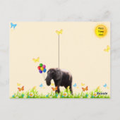 Fun Elephant Birthday Briefkaart (Achterkant)