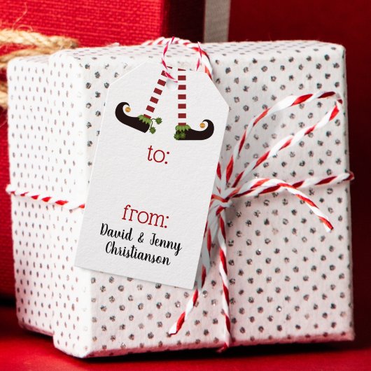 Fun Elf Legs Cadeaulabel