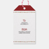 Fun Elf Legs Holly Jolly Christmas TO FROM Cadeaulabel (Achterkant)