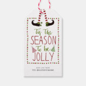 Fun Elf Legs SEIZOEN OM JOLLY TE ZIJN Cadeaulabel (Voorkant)