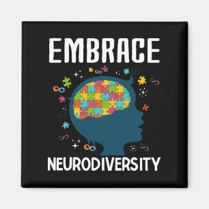 Fun Embrace Neurodiversity Quote Autisme Bewustzij Magneet
