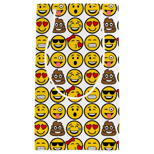 Fun Emoji Pattern Emotion Facets Klein Cadeauzakje (Voorkant)