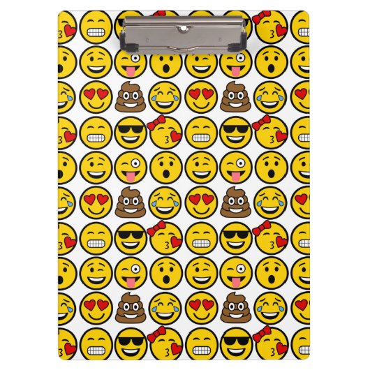 Fun Emoji Pattern Emotion Facets Klembord (Voorkant)