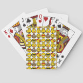 Fun Emoji Pattern Emotion Facets Pokerkaarten (Achterkant)