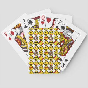 Fun Emoji Pattern Emotion Facets Pokerkaarten