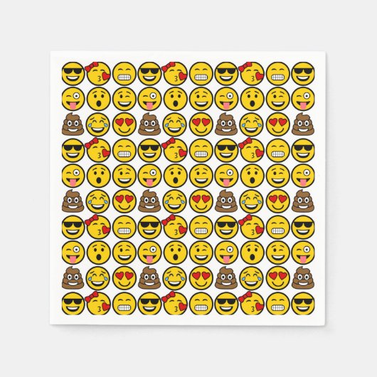 Fun Emoji Pattern Emotion Facets Servet (Voorkant)