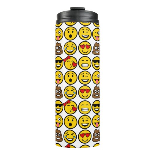 Fun Emoji Pattern Emotion Facets Thermosbeker (Voorkant)