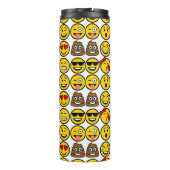 Fun Emoji Pattern Emotion Facets Thermosbeker (Achterkant)