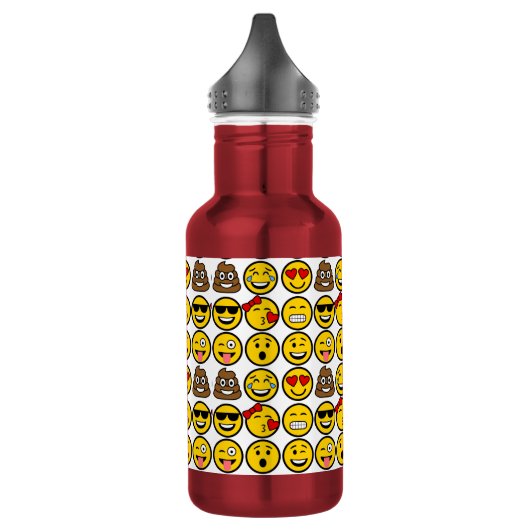 Fun Emoji Pattern Emotion Facets Waterfles (Links)