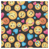 Fun Emoji Print Fabric Stof (Close Up)