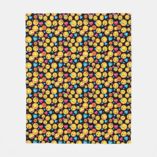 Fun Emoji Print Fleece Blanket Deken