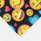 Fun Emoji Print Fleece Blanket Deken (Hoek)