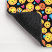 Fun Emoji Print Mousepad, Emoticon toss print Muismat (Hoek)