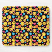 Fun Emoji Print Mousepad, Emoticon toss print Muismat (Voorkant)