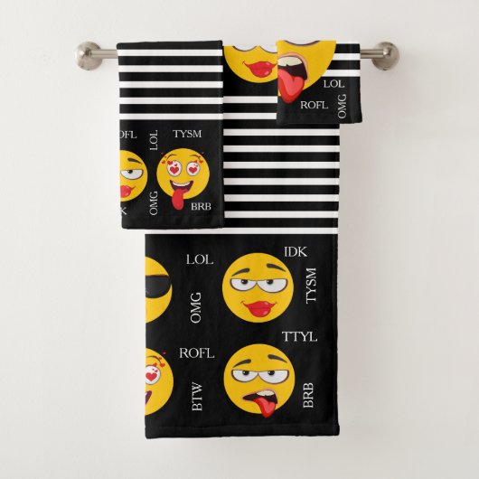 Fun Emojis Bad Handdoek (Insitu)