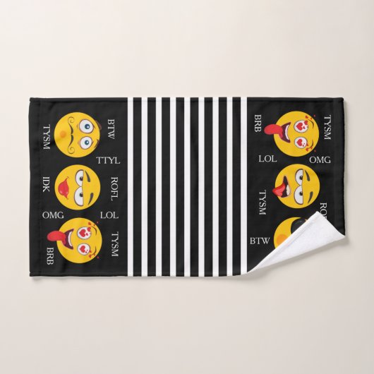 Fun Emojis Bad Handdoek (Handdoek)