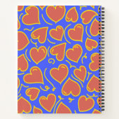 Fun en Bold Hearts Patroon Notitieboek (Achterkant)