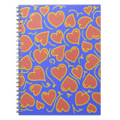 Fun en Bold Hearts Patroon Notitieboek (Voorkant)
