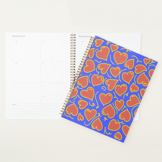 Fun en Bold Hearts Patroon Planner (Display)