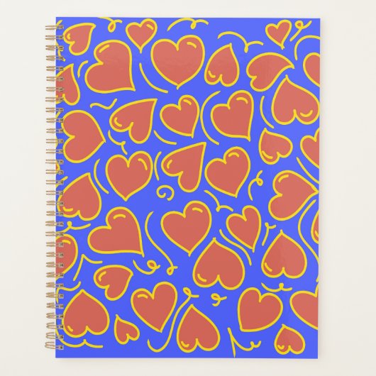 Fun en Bold Hearts Patroon Planner (Voorkant)