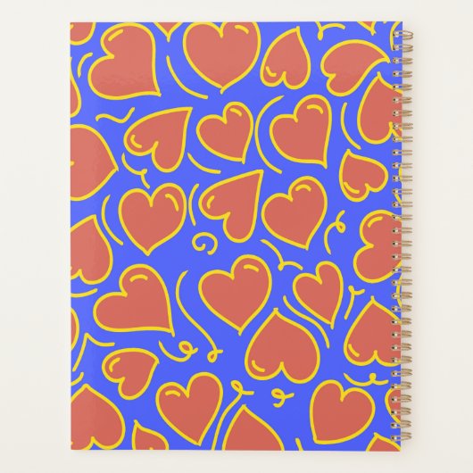 Fun en Bold Hearts Patroon Planner (Achterkant)