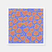 Fun en Bold Hearts Patroon Servet (Voorkant)