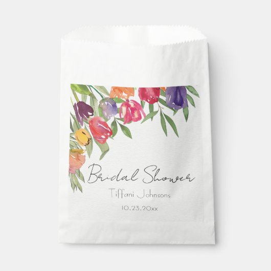 Fun en Bright Tulips en Greenery Vrijgezellenfeest Bedankzakje (Voorkant)