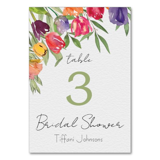 Fun en Bright Tulips en Greenery Vrijgezellenfeest Kaart (Achterkant)