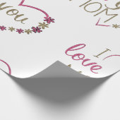 Fun en charmante ik hou van je moeder cadeaupapier (Hoek)