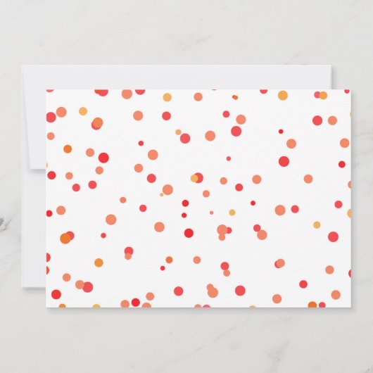 Fun en Cheerful Oranje Confetti (Achterkant)